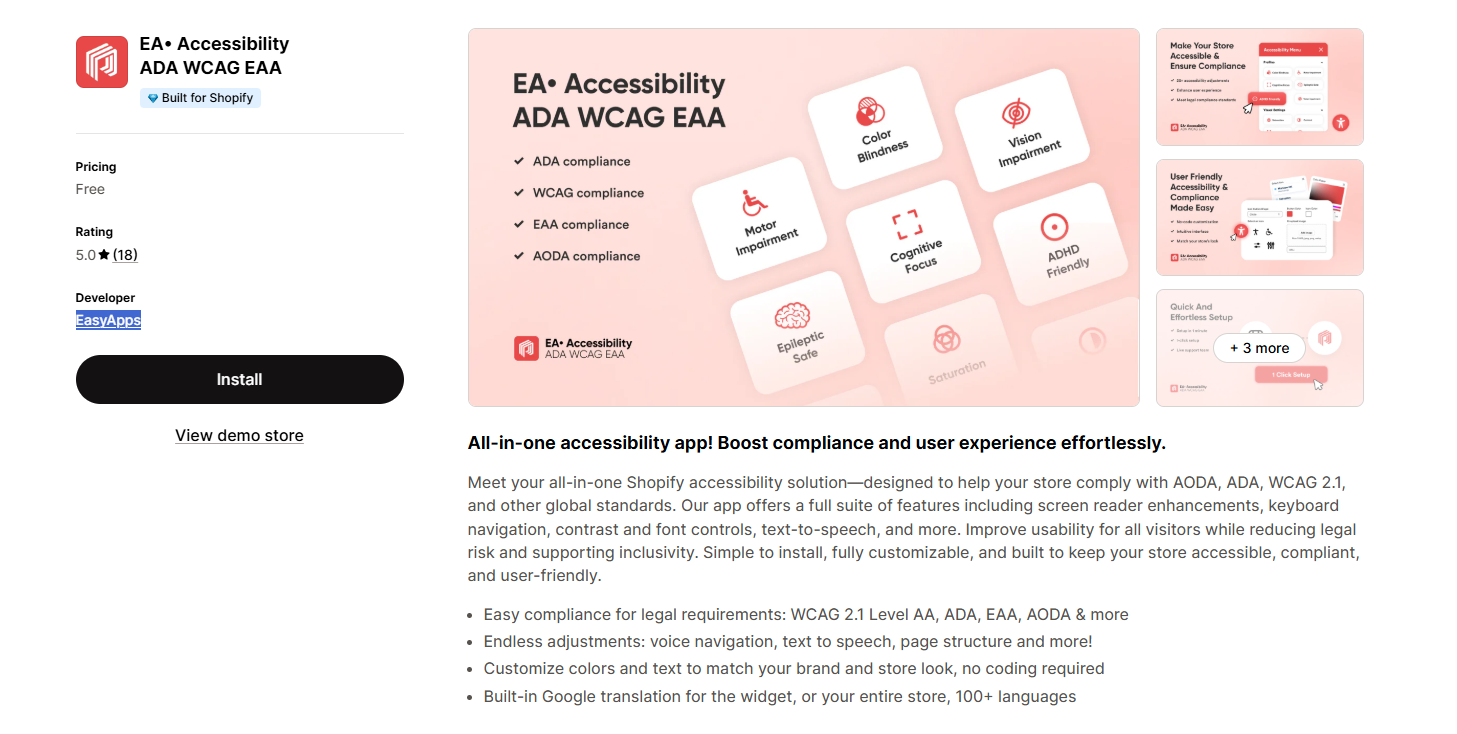 EA• Accessibility ADA WCAG EAA